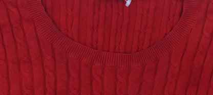 Womens UK Size 2XL Talbots Red Pullover Jumper
