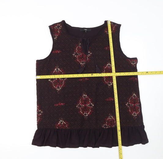 Womens UK Size 18 NEXT Brown Tunic Blouse