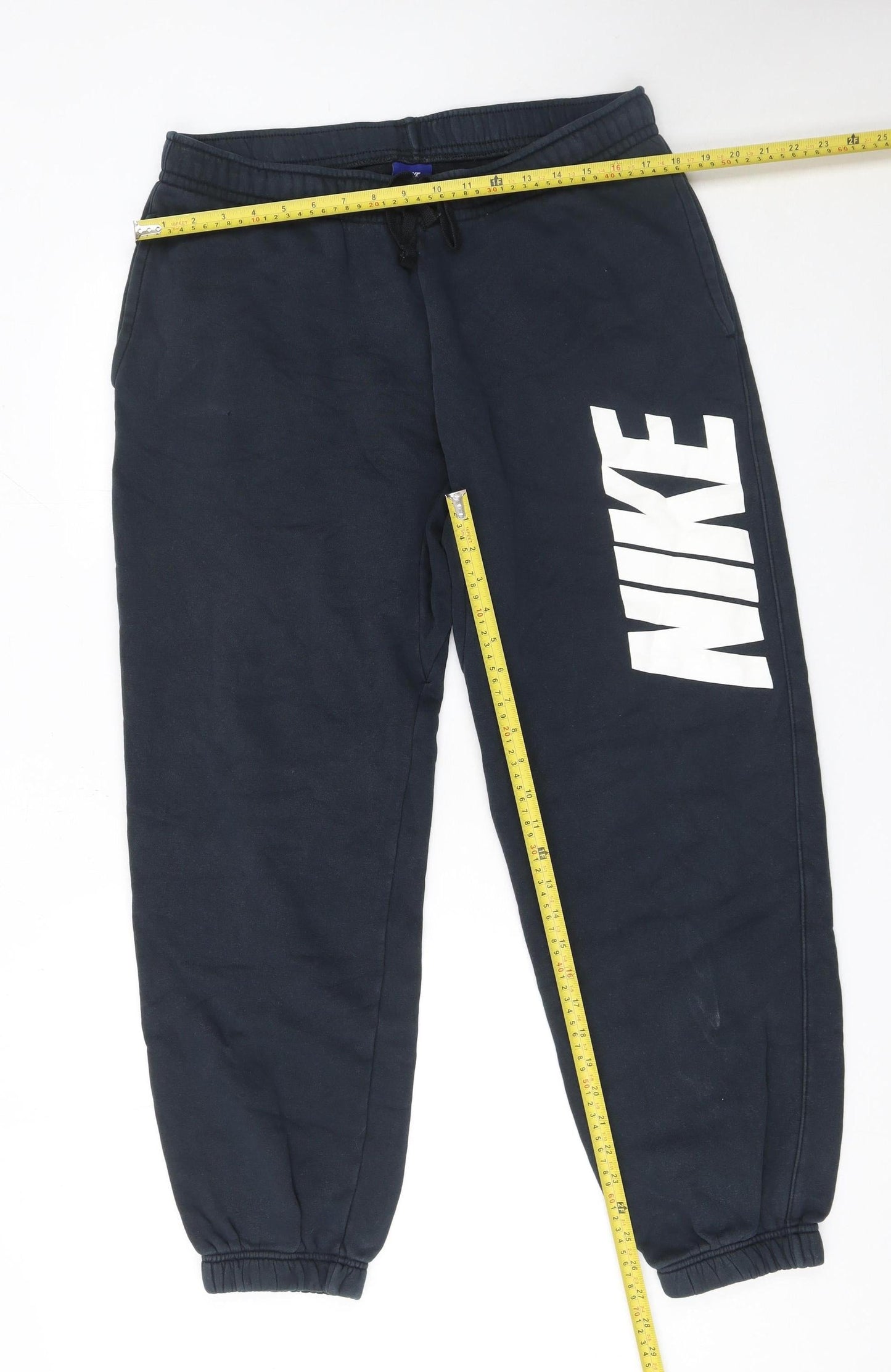 Nike Men's Blue Jogger Sweatpants L Cotton Blend Elastic Waist