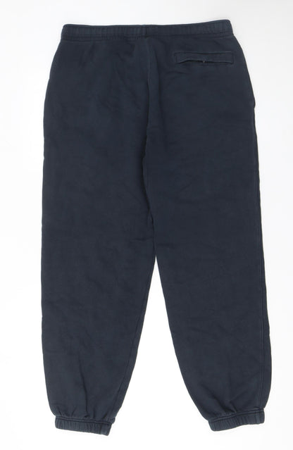 Nike Men's Blue Jogger Sweatpants L Cotton Blend Elastic Waist