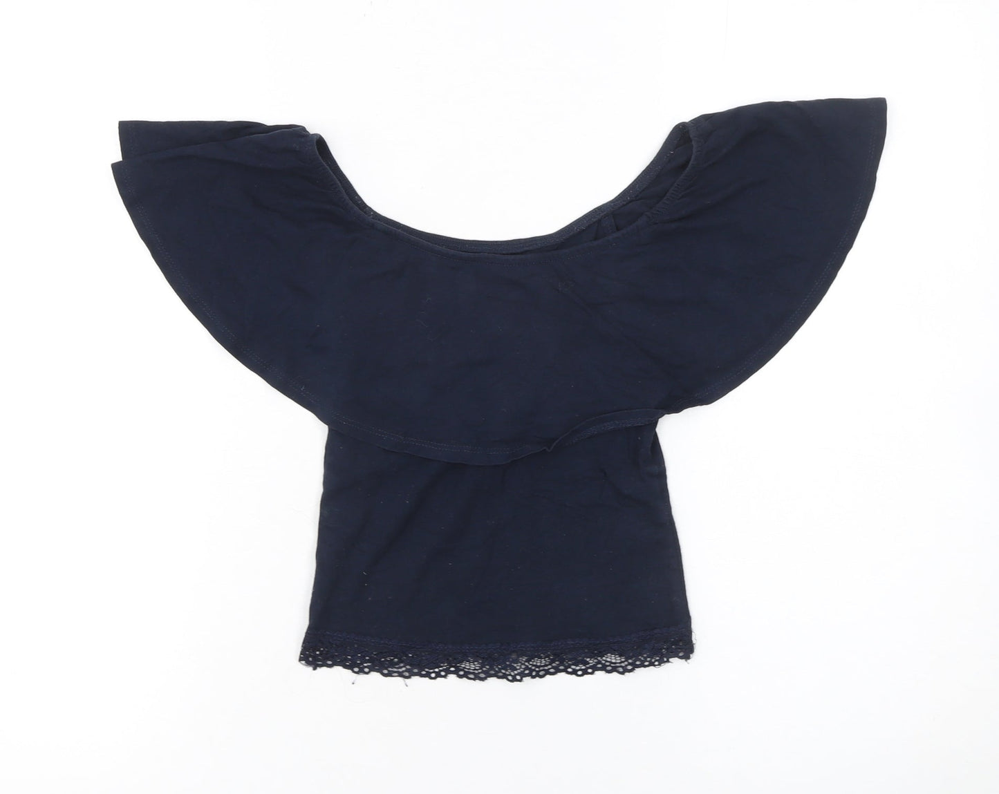 Teens UK Size XS Bershka Blue Cropped Blouse