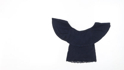 Teens UK Size XS Bershka Blue Cropped Blouse