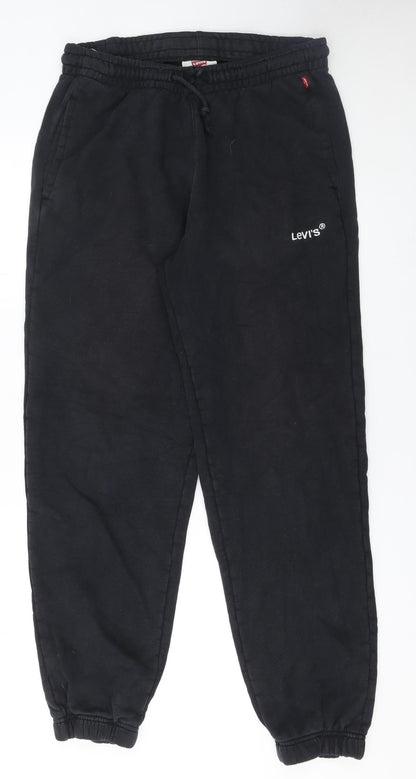 Levi's Men's Black Small Jogger Sweatpants Cotton Elastic Waist