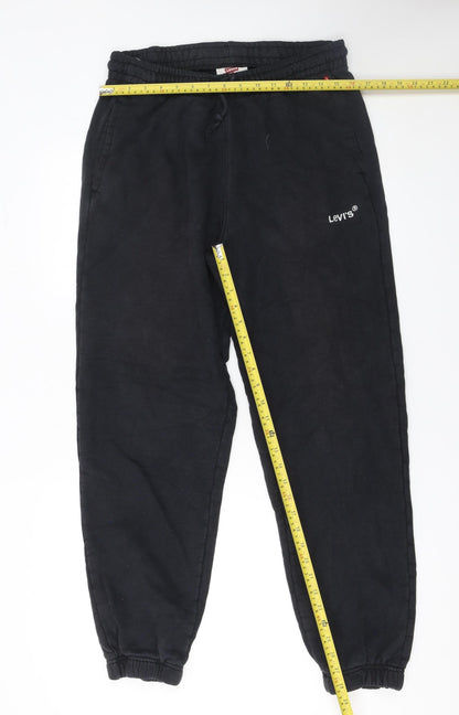 Levi's Men's Black Small Jogger Sweatpants Cotton Elastic Waist