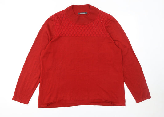 Womens UK Size L Bonmarché Red Pullover Jumper