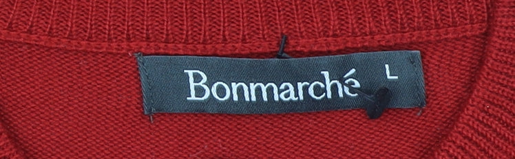 Womens UK Size L Bonmarché Red Pullover Jumper