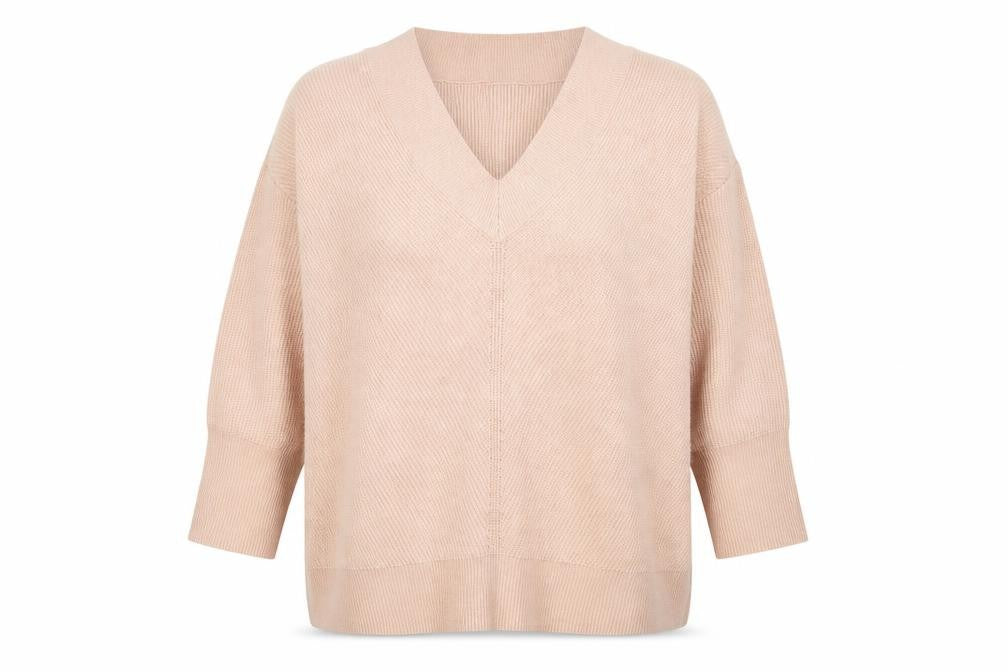 Womens UK Size L Monsoon Beige Pullover Jumper