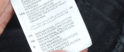 Adidas Men's Black Jogger Trousers L Cotton Polyester Reflective Trim