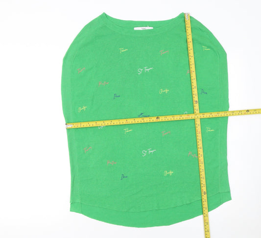 Womens UK Size 12 NEXT Green Pullover Jumper