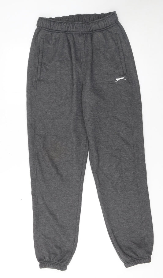 Slazenger Men’s Grey Joggers M Regular Fit Fleece Casual Trousers