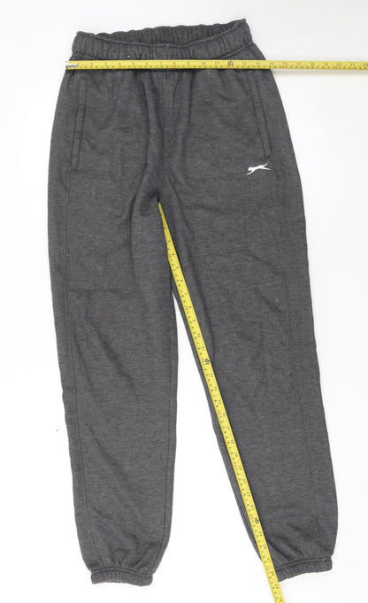 Slazenger Men’s Grey Joggers M Regular Fit Fleece Casual Trousers