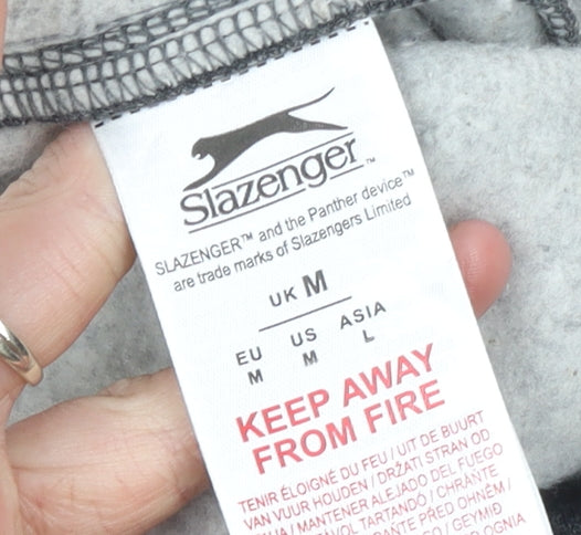 Slazenger Men’s Grey Joggers M Regular Fit Fleece Casual Trousers