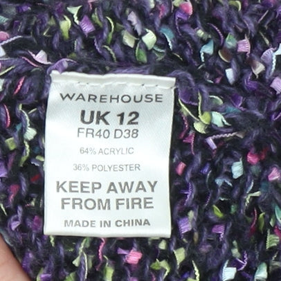 Womens UK Size 12 Warehouse Purple Pullover Jumper