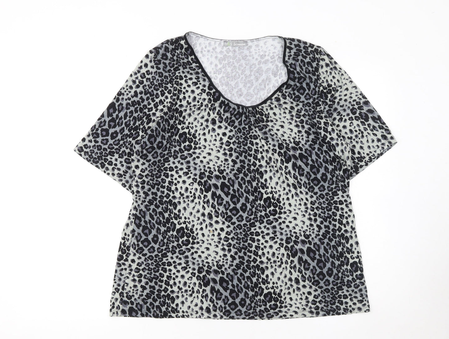 Womens UK Size 20 Marks and Spencer Multicoloured Basic T-Shirt