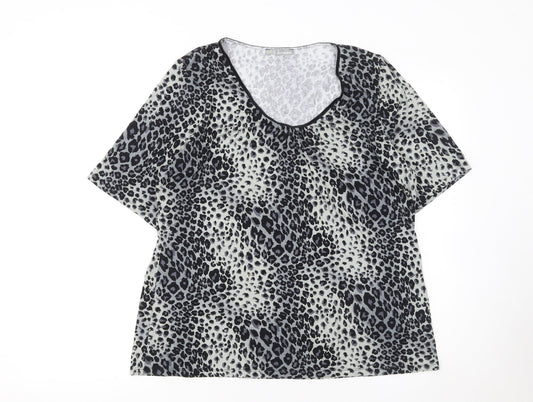 Womens UK Size 20 Marks and Spencer Multicoloured Basic T-Shirt