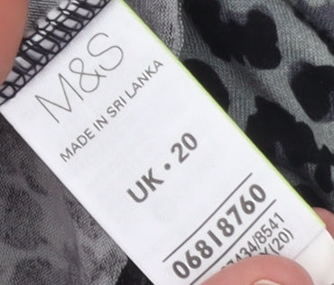 Womens UK Size 20 Marks and Spencer Multicoloured Basic T-Shirt