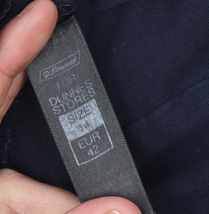 Womens UK Size 14 St. Bernard for Dunnes Stores Regular Fit Chino Blue Trousers
