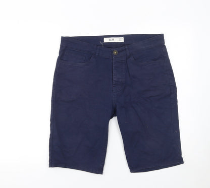 New Look Men's Blue Slim Fit Chino Shorts Size 34 Regular