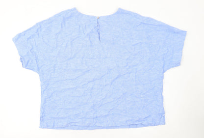 Womens UK Size 16 Dunnes Stores Blue Basic Blouse