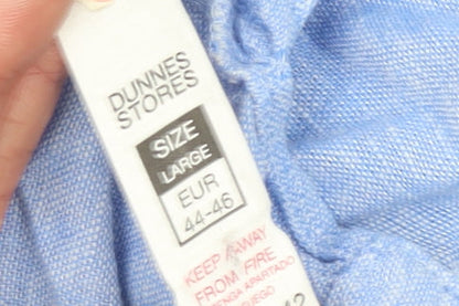 Womens UK Size 16 Dunnes Stores Blue Basic Blouse