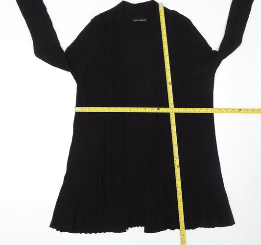 David Emanuel Women’s Black Knit Open Long Sleeve Cardigan M