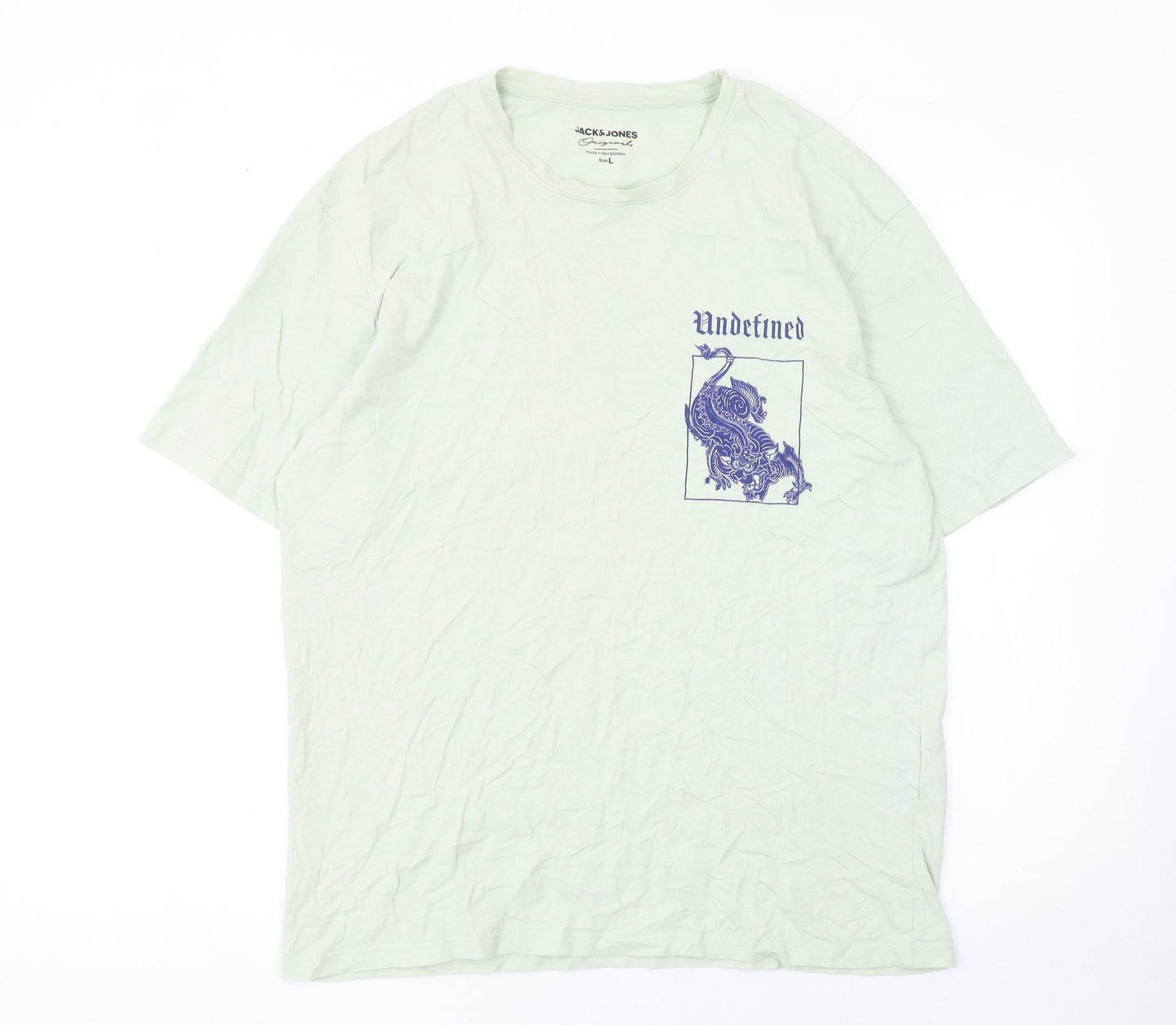 Mens UK Size L JACK & JONES Green  T-Shirt