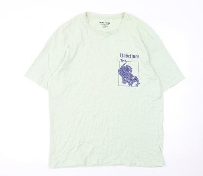 Mens UK Size L JACK & JONES Green  T-Shirt