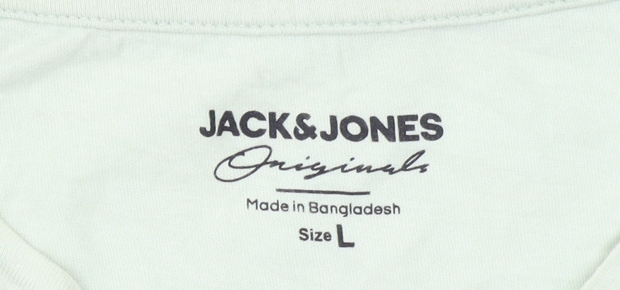 Mens UK Size L JACK & JONES Green  T-Shirt