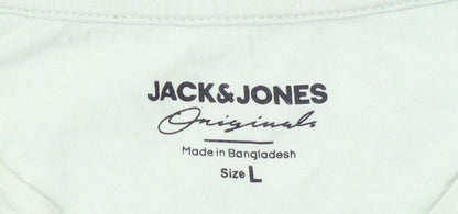 Mens UK Size L JACK & JONES Green  T-Shirt