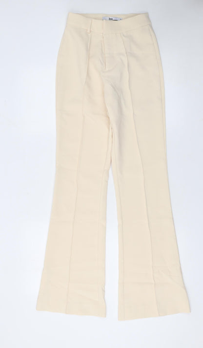 Womens UK Size XS Boa Slim Fit Dress Pants Beige Trousers