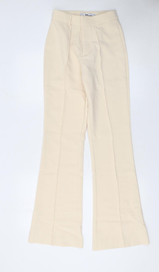 Womens UK Size XS Boa Slim Fit Dress Pants Beige Trousers