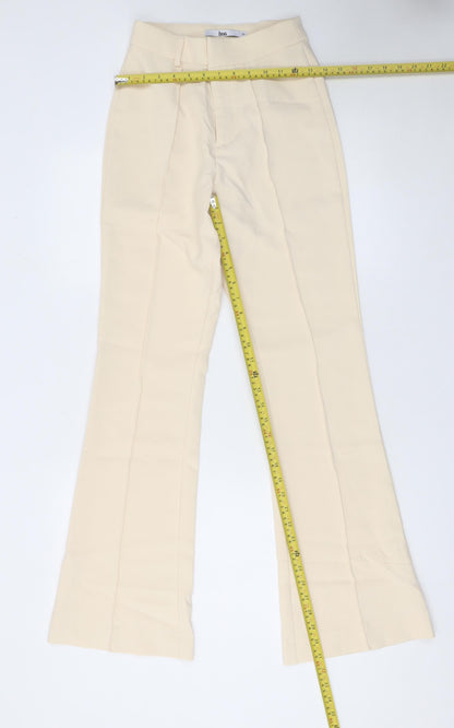 Womens UK Size XS Boa Slim Fit Dress Pants Beige Trousers