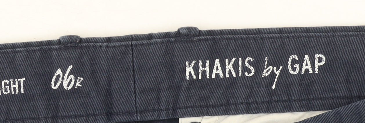 GAP Women’s Navy Blue Cotton Khakis Straight Trousers Size 6R