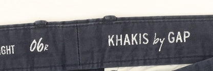 GAP Women’s Navy Blue Cotton Khakis Straight Trousers Size 6R