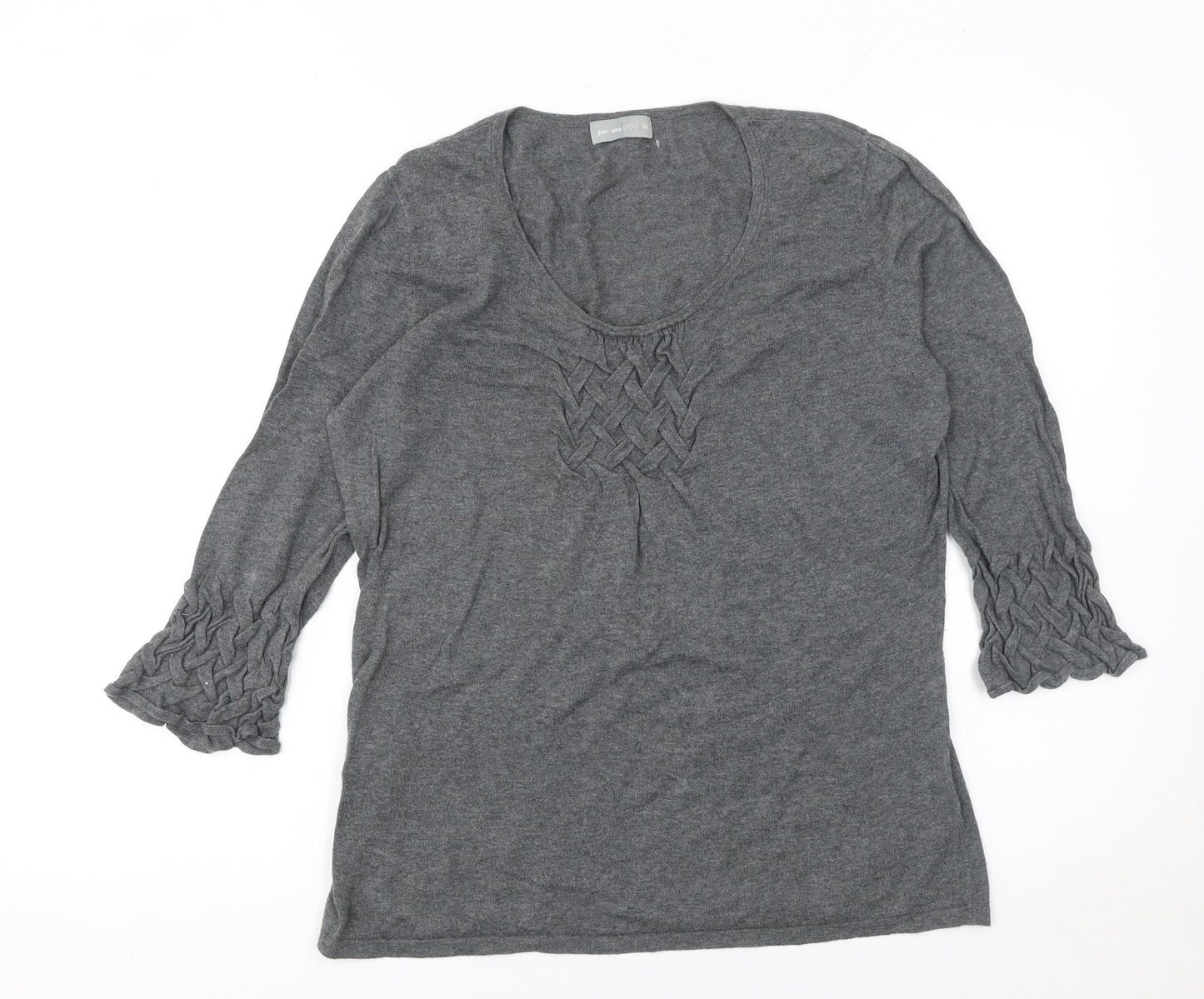Womens UK Size 14 Marks and Spencer Grey Pullover Jumper