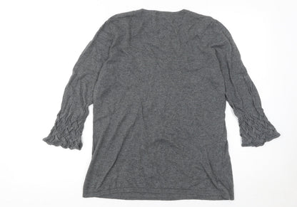 Womens UK Size 14 Marks and Spencer Grey Pullover Jumper