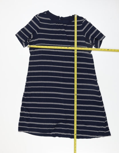 Marks and Spencer Womens Blue Stripe Shift Dress Size 16
