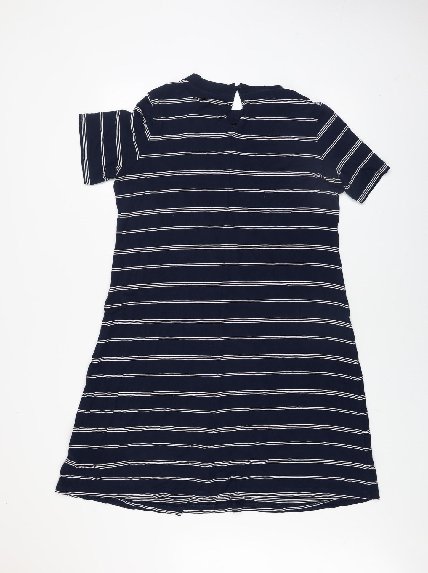 Marks and Spencer Womens Blue Stripe Shift Dress Size 16