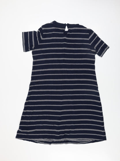 Marks and Spencer Womens Blue Stripe Shift Dress Size 16