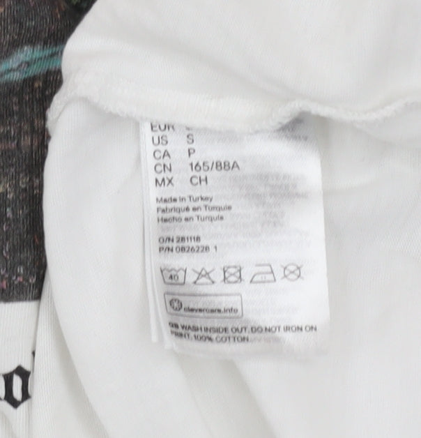 Womens UK Size S H&M White Basic T-Shirt