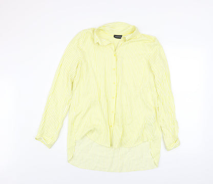 Womens UK Size 12 Taifun Yellow Basic Button-Up
