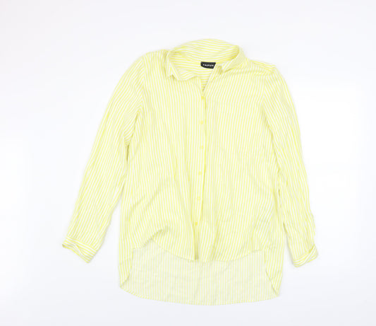 Womens UK Size 12 Taifun Yellow Basic Button-Up