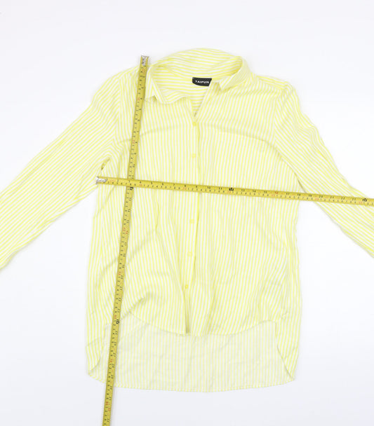 Womens UK Size 12 Taifun Yellow Basic Button-Up
