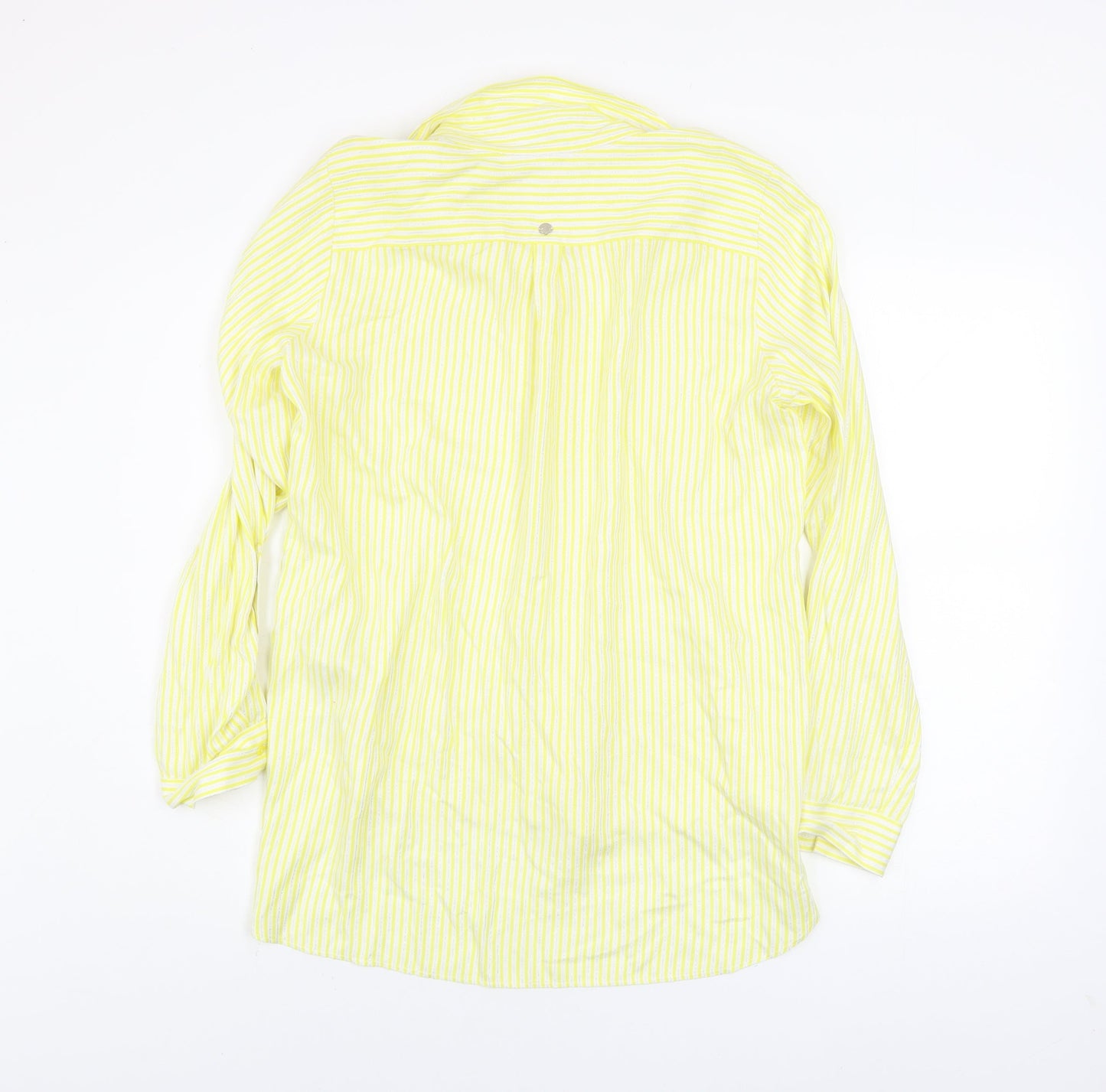 Womens UK Size 12 Taifun Yellow Basic Button-Up