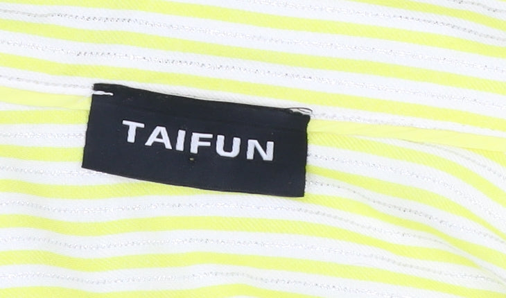 Womens UK Size 12 Taifun Yellow Basic Button-Up