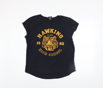 Womens UK Size L Last Exit to Nowhere Black Basic T-Shirt