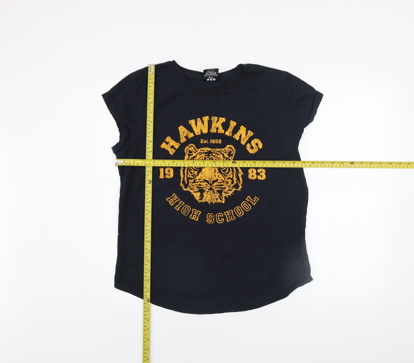 Womens UK Size L Last Exit to Nowhere Black Basic T-Shirt