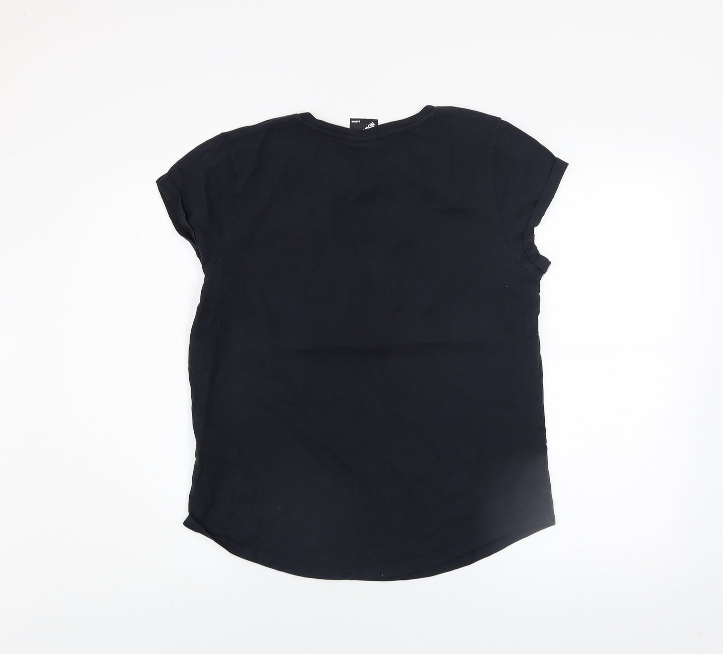 Womens UK Size L Last Exit to Nowhere Black Basic T-Shirt