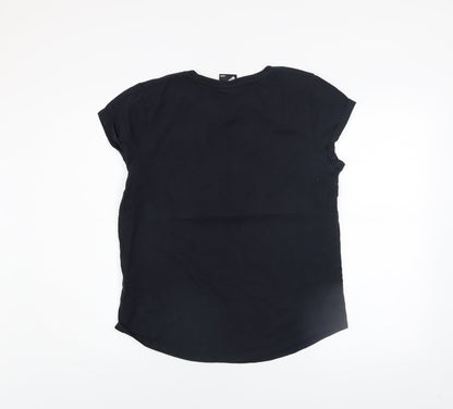 Womens UK Size L Last Exit to Nowhere Black Basic T-Shirt