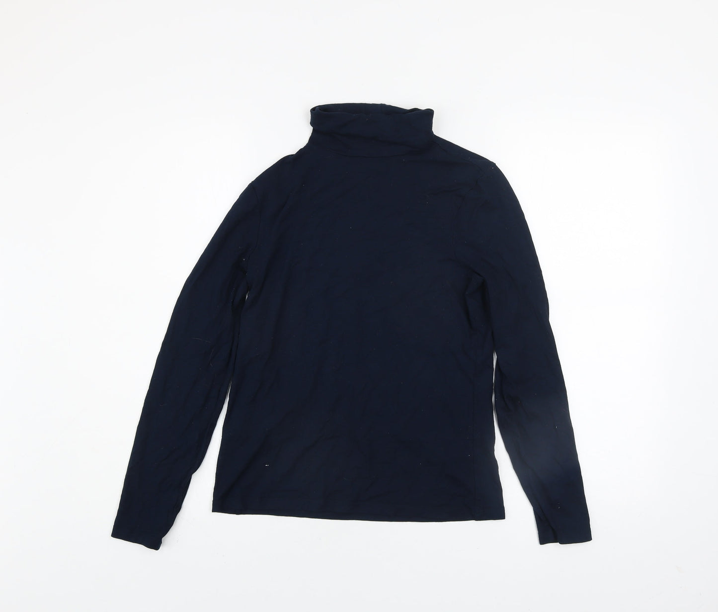 Laura Ashley Women’s Blue Roll Neck Long Sleeve Jersey Top UK 8